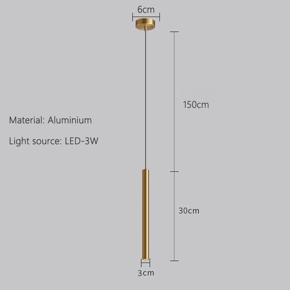 2 Pezzi Lampada a sospensione LED Lampadario Moderno Design Minimalista Lampada da soffitto LED Dorato Plafoniera Alluminio per Sala da pranzo Camera da letto Soggiorno
