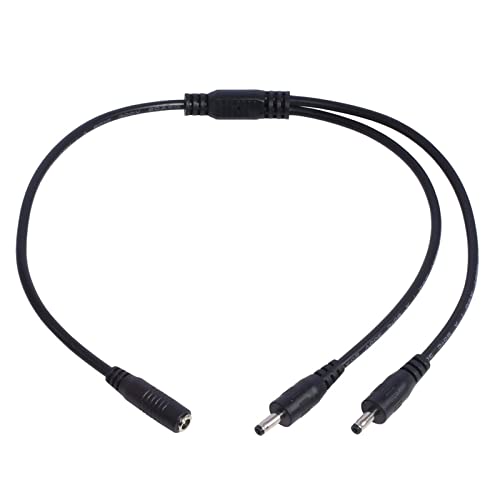 HapGlan Extension Cable Female to Male Power Connector 3.5mmx1.35mm Plug Adapter Cord for LED Light CCTV Cameras 40cm