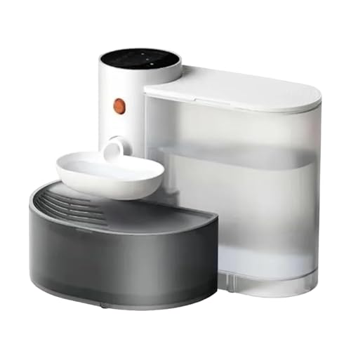 Dispensador de Agua para Gatos, Fuente de Agua para Gatos, de Agua con diseño de vertido, Cuenco de Gran Capacidad con función de vertido automático, estación de Agua Interior para Gatos y