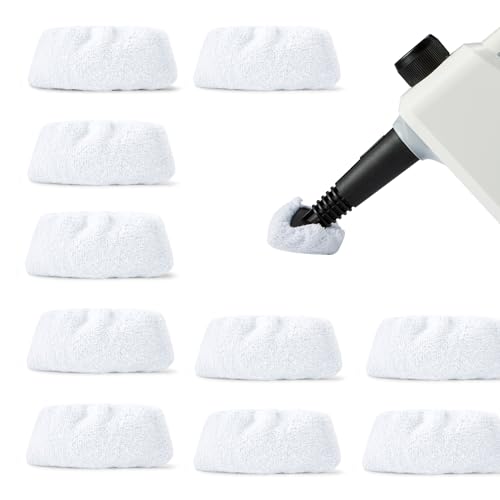 Image of Amazon Basics Universal Microfiber Cloths for Steam Cleaner, Replacement Pad, Washable, 10-Pack