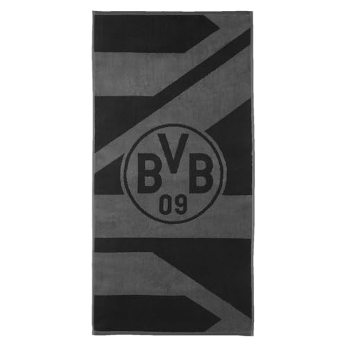 Borussia Dortmund BVB Handtuch grau/schwarz 50x100 cm Borussia Dortmund BVB Handtuch grau/schwarz 50x100 cm
