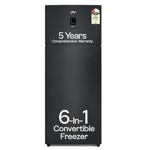 Image of Godrej 436 L 2 Star 5 Years Comprehensive Warranty with AI Tech 95%+ Food Surface Disinfection Inverter Frost Free Double Door Regalis Refrigerator (RF EON 438B RCI MT BK, Matt Black)