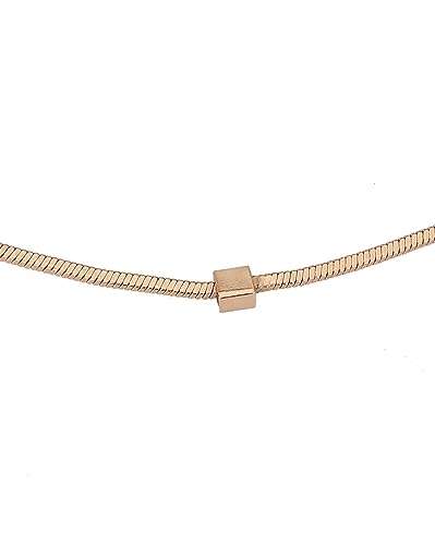Image of Carlton London Women Rose Gold Plated Brass Charm Bracelet