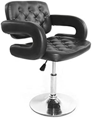 Cris Nails sillón profesional de peluquería giratorio 360º (negro)