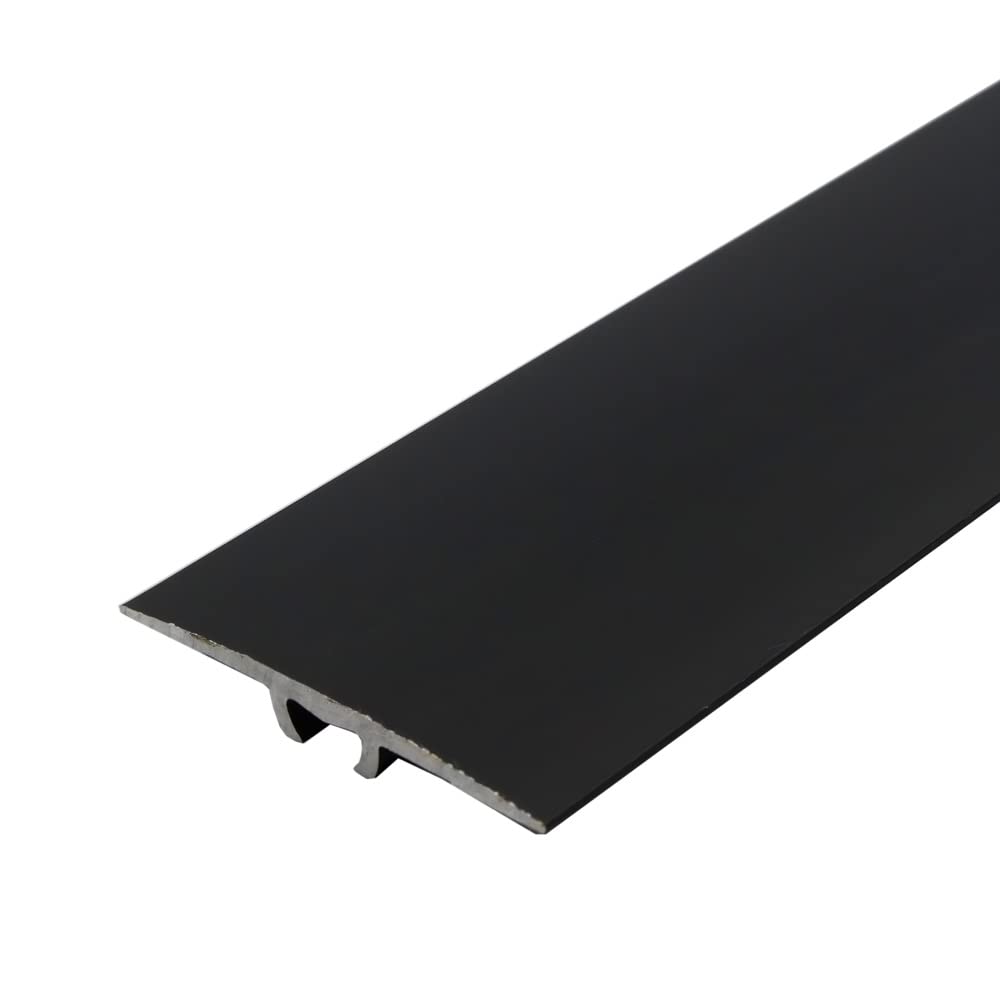 A68 36mm Anodised Aluminium Flat Door Threshold Strip - Black, 2.7m
