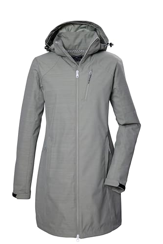 killtec Damen Softshellparka/Softshelljacke mit abzippbarer Kapuze KOS 57 WMN SFTSHLL PRK, helloliv, 44, 42854-000