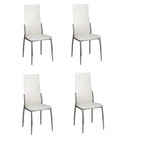 Sillas Comedor Cuero Blanco Marca vidaXL