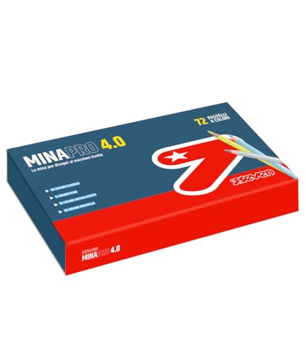 Seven Minapro 4.0 - Caja de 72 lápices escolares con mina suave y colores variados