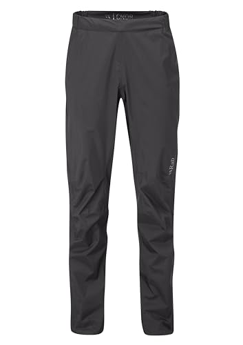 Rab Men's Cinder Downpour Light Pants Lightweight Packable Waterproof Pants for Biking, Cycling, & Commuting - Anthracite - Small