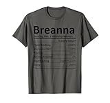 breanna nutrition nome personalizzato divertente regalo di natale maglietta