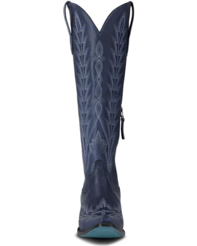 Lane Women's Lexington Knee High Corset Western Boot Snip Toe - LB0562T 8 1/2 M US Navy4