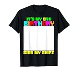 Photo Gallery cartello con scritta «it s my 8th birthday», con scritta «my shirt», per bambini maglietta Photo Gallery cartello con scritta «it s my 8th birthday», con scritta «my shirt», per bambini maglietta