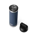 YETI Rambler Bottle Chug, Vaccum Insulated Stainless Steel Bottle with Leakproof Chug Cap, Navy, 18 oz (532 ml)