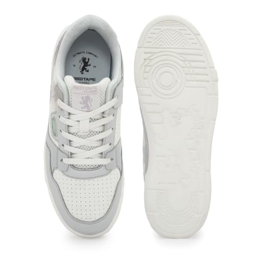 Image of Red Tape Women's Sneakers White Lilac Pu TPU Round Toe Lace-Up