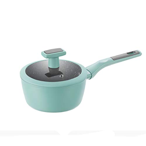 NMNMNM Kitchen Cookware Nonstick Saucepan Glass Lid Milk Pan Sauce Pan With Glass Lid Soup Pot Nonstick Saucepan Granite Coating (Green) Stockpot