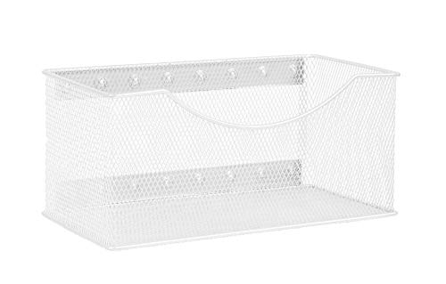 YBM HOME Mesh Magnetic Storage Basket Organizer with Extra Strong Magnets Holds Your