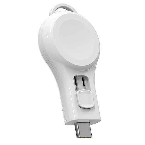 MMOBIEL Trådlös Laddare Kompatibel med Apple Watch - Kompakt USB-C Trådlös Laddare Kompatibel med Apple iWatch - Magnetisk Anabbladdare även för AirPods