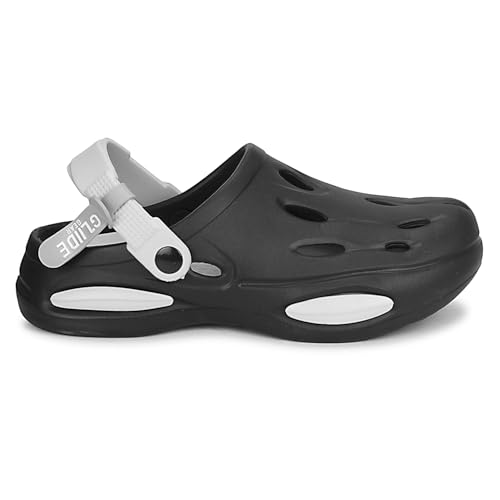 Image of Kraasa Glide Gear Men's Eva Casual Clogs for Everyday use | Sandals with Adjustable Back Strap | Lightweight, Comfortable | Stylish and Waterproof Mules