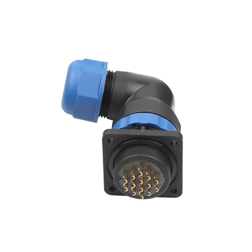 Connecteur étanche SP28 IP68 coudé 12 broches mâle femelle câble carré