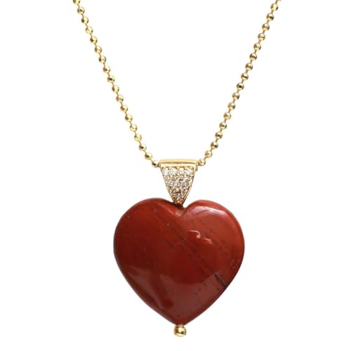 Gempires Red Jasper Heart Pendant...
