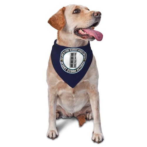 US Army W-4 Chief Warrant Officer 4 W4 CW4 Desert Storm Veteran Dog Scarf Pet Bandana Cat Pet Bibs