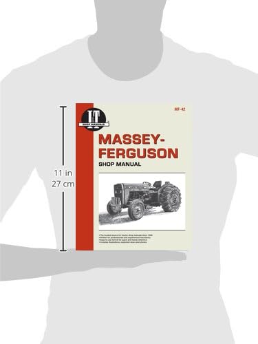 Image showing the dimensions of the shop manual, indicating a height of 11 inches or 27 cm