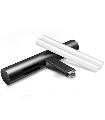 Essenciales - Aromatherapie-luchtverfrisser voor de auto, aluminium, navulbaar, zwart