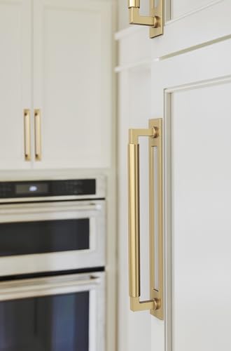Image of Amerock Medora 8-13 /16 inch Champagne Bronze Backplate | Decorative zinc cabinet hardware backplate designed to complement knobs and pulls while protecting cabinet surfaces