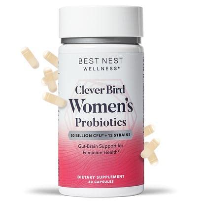 Mama Bird Probiotics, Women Digestive Health 50 Billion CFU, 15 Strains, Patented Time Released Capsules Once Daily Probiotic Supplement, 30 Ct. Includes Bonus Healthy Pregnancy Secrets, value $59.95