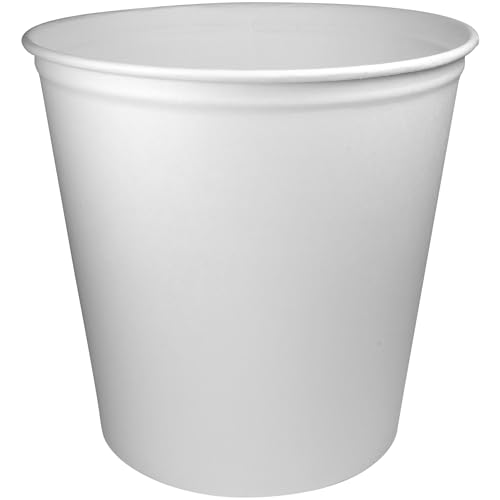 SOLO 10T1-N0198, 165oz Double Wrapped Paper Bucket, Unwaxed, White, 100/Carton, Sold As 1 Carton