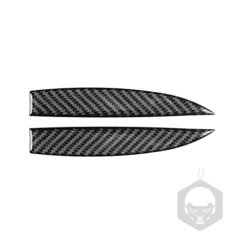 fariyhoo car Interior Accessories Black Carbon Fiber seat Adjustment 2 pcs Carbon Fiber Cover Decal for 2009-2014 BMW 7 Series f01