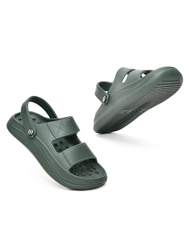Image of Impakto Accupressure Slip-On Sandals for Men with Back Strap | Lightweight Soft Cushion Massage Footbed Slides | Slipper for Indoor & Outdoor
