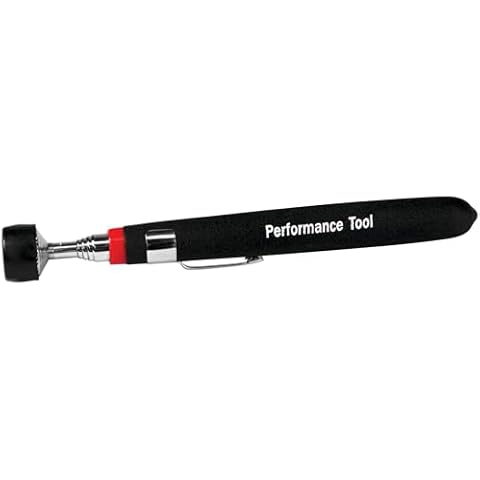 Performance Tool W9101 8 Lb Magnetic Pick-Up Tool, Extends 24-Inch, Black Cover
