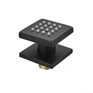 DAZZLEEX Quadratischer Duschkopf Körperspray Schwarz