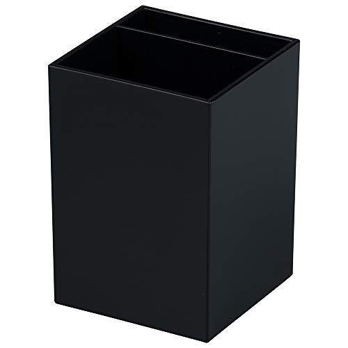 Image of JAM PAPER Plastic Pen Holder - Black - Desktop Pencil Cup Sold Individually
