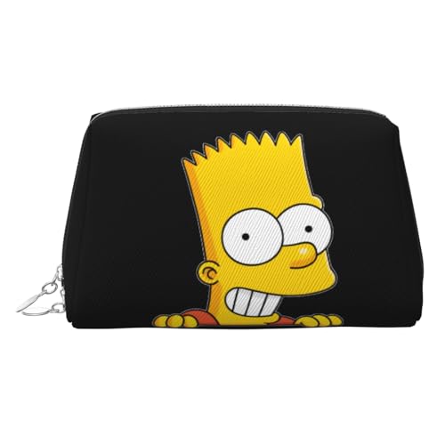 化粧ポーチ ザ・シンプソンズ レディース メイクポーチ 化粧バッグ メンズ トラベルポーチ レザー 小物入れ かわいい おしゃれ 可愛い 化粧品収納 大容量 防水 多機能 旅行 持ち運び便利