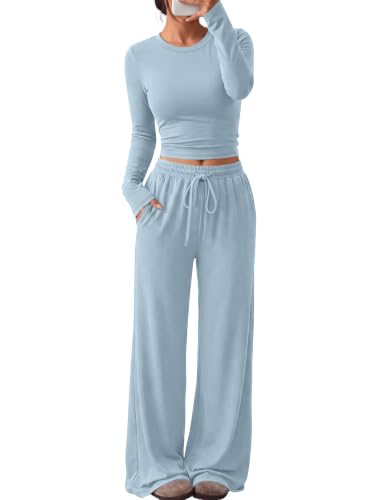 Image of Trendy Queen Women's 2 Piece 2026 Fall Fashion Lounge Set with Pockets