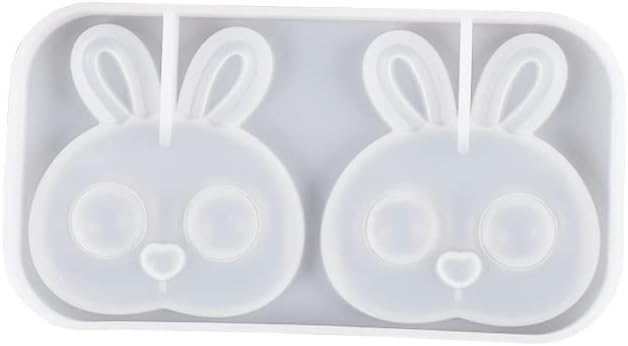 Miniatura 3 de Yalulu 3 moldes de resina de animales de oso conejito y gato con 30 ojos, decoración de fundas de teléfono móvil, moldes de silicona para adornos de