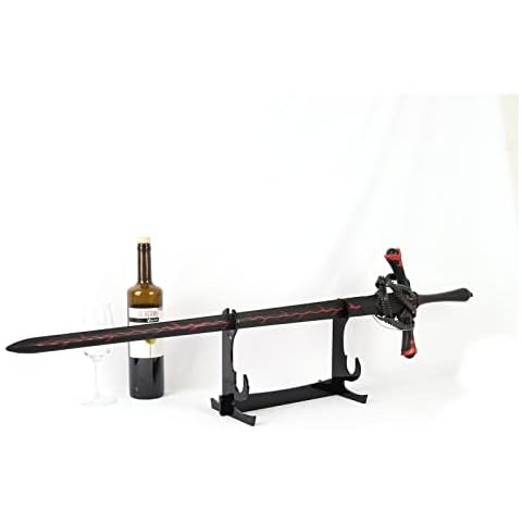 LEILIN Sword Stand Katana Holder Stand Acrylic Two-Layer Wall Mounted 8MM Thickness Samurai Sword Stand Display Stand, Support All Swords(Black(8mm)) Cover