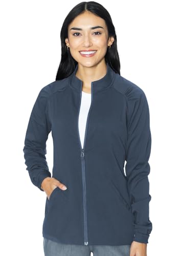 Image of Med Couture Women's Scrub Warm-Up Jacket Raglan with 4 Pockets with Ultra Soft and Durable Fabric - MC7660