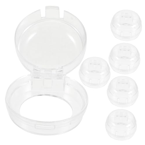 SUPVOX 6 piezas Protector para Perillas de Estufa Unidades Infantil para Mandos de Gas Compatible con Cocinas de Inducción y Electrodomésticos Diseño Transparente Prueba de Bloqueo