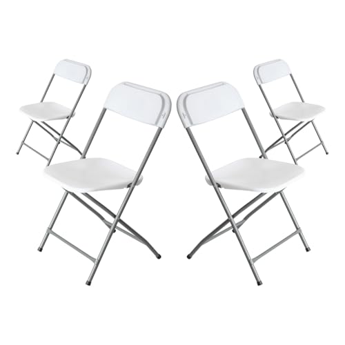 7H SEVEN HOUSE Pack 4 Sillas Plegables de Resina Garden Blancas 45x44.5x79cm 7house
