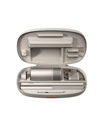 XGIMI MoGo 3 Pro Mini Beamer Full HD 1080P mit Google TV – 2,5h Akkulaufzeit, Netflix-Zertifiziert + PowerBase-Ständer & Reisecase – Komplettset für Heimkino, Outdoor und Unterwegs