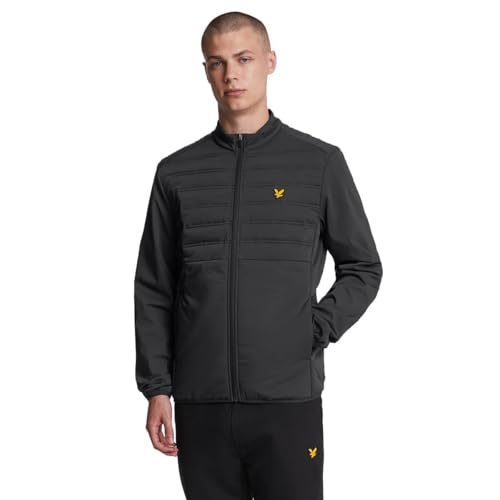 Lyle & Scott Mens Hybrid Double Baffle Jacket Jet Black XL