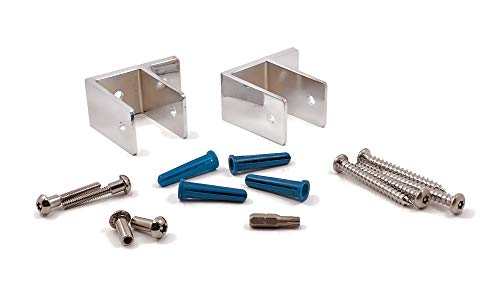 Pilaster Pack-2 One Ear Brackets w/Fasteners Die Cast Zamac for 1-1/4 in. Panel Thickness