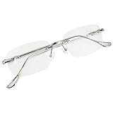 ブルーライトカットメガネ リムレス 軽い着け心地 デスクワーク パソコン作業 ファッション小物 メンズ/レディース