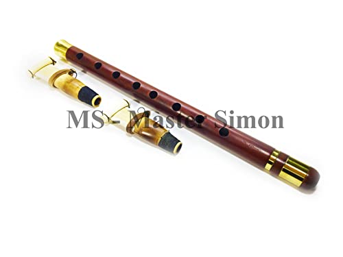 Golden Duduk Armenian Professional Instrument With 3 Reeds And Playing Instructions Included, Made In Armenia From Apricot Wood And Brass Rings #TOP4