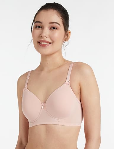 Image of Amazon Brand - Symbol Women Cotton Stretch Padded Wire Free Medium Coverage T-Shirt Bra
