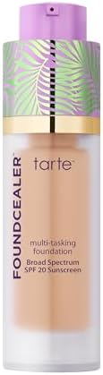 tarte Babassu Foundcealer Dewy Foundation Broad Spectrum SPF 20 Sunscreen – Foundation & Concealer in 1 with SPF, Vegan Skincare Makeup with Radiant Buildable Medium Coverage, Cruelty Free