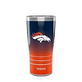 Tervis Traveler NFL Denver Broncos - Ombre Triple Walled Insulated Tumbler Travel Cup Keeps Drinks Cold & Hot, 20oz, Stainless Steel